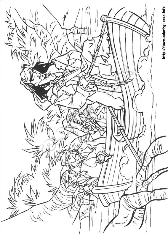 Pirates of the Caribbean coloring picture